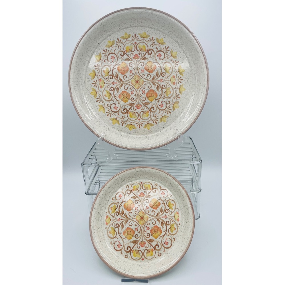 Image Stone Algarve 1608 Dinner Salad Plate Set 16pc Floral Stoneware Japan